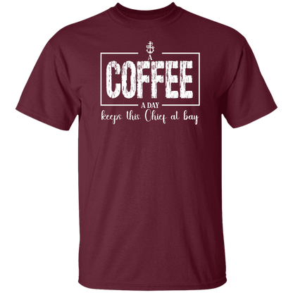 A Coffee a Day White Design 5.3 oz. T-Shirt