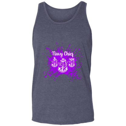 Navy Chief Purple Paint Unisex Tank