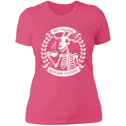 No Talkie Before Coffee Ladies'  T-Shirt