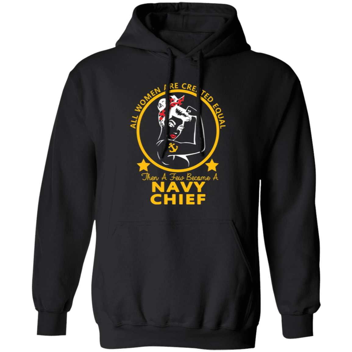 Navy Girl Chief Gold Pullover Hoodie