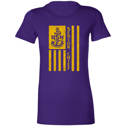 Senior Chief Flag Gold Ladies' Favorite T-Shirt
