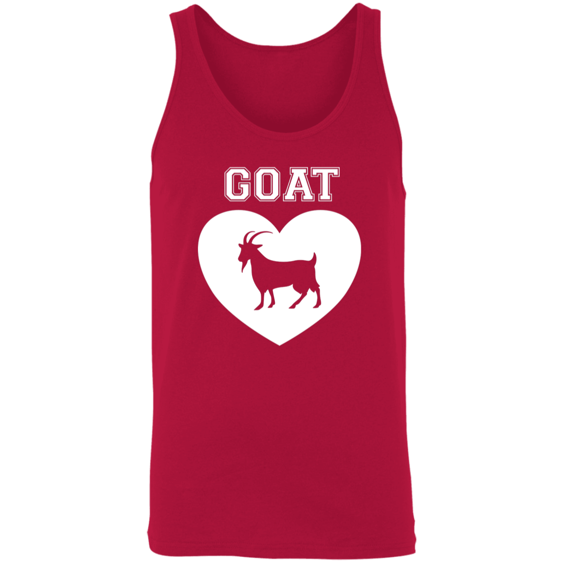Goat Heart White Unisex Tank