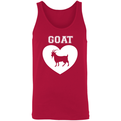 Goat Heart White Unisex Tank