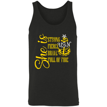 She is Senior Unisex Tank