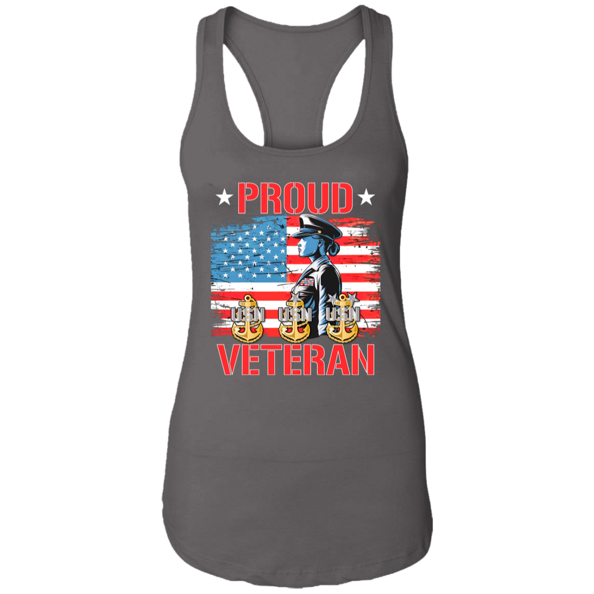 Proud Veteran Ladies Racerback Tank