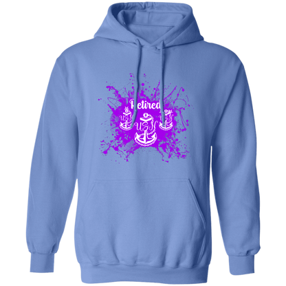 Retired Chief Purple Paint  Pullover Hoodie