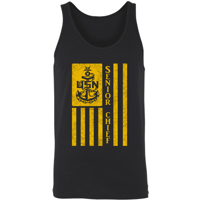 Senior Chief Flag Gold Unisex Tank