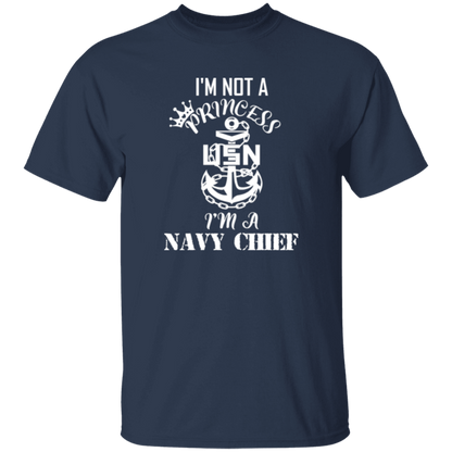 I'm not a Princess White Design 5.3 oz. T-Shirt