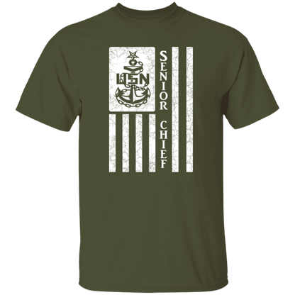 Senior Chief Flag White  5.3 oz. T-Shirt