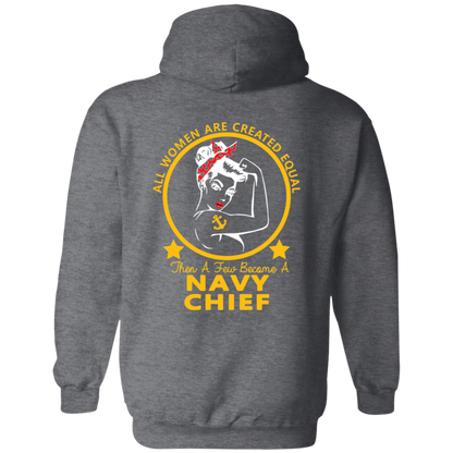 Navy Girl Front and Back Pullover Hoodie