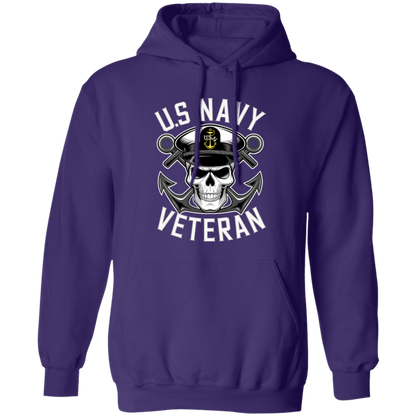 US Navy Veteran Skull Pullover Hoodie