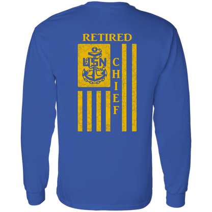 Retired Chief Flag FB LS T-Shirt 5.3 oz.