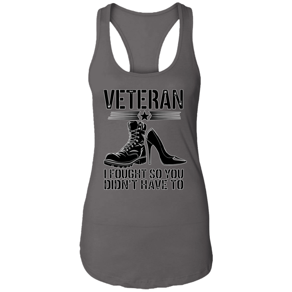 Veteran I Fought Ladies Racerback Tank