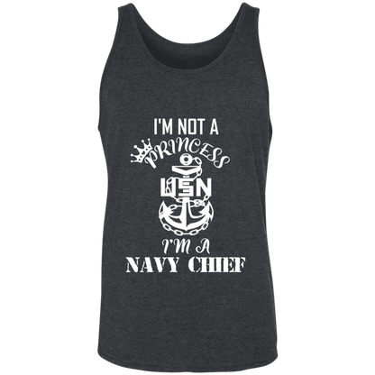 I'm not a Princess White Design Unisex Tank