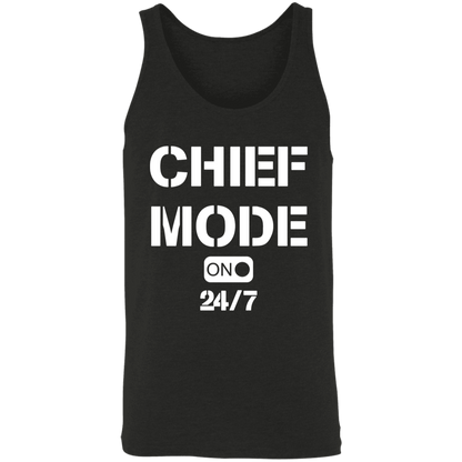 Chief Mode White Unisex Tank
