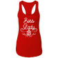 Boss Lady White Design Ladies Racerback Tank