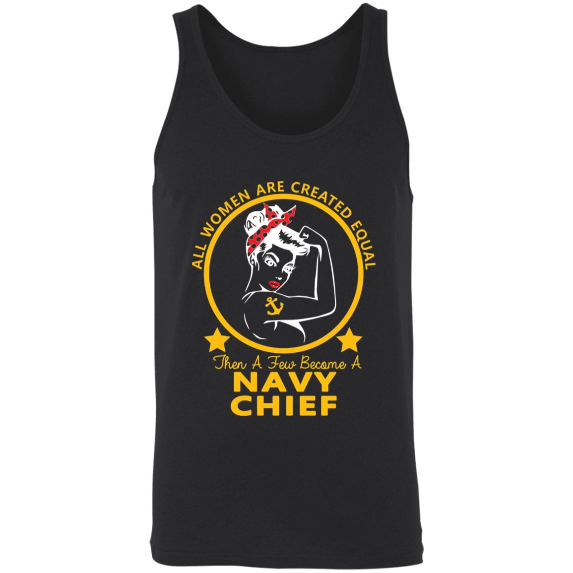 Navy Girl Chief Gold Unisex Tank