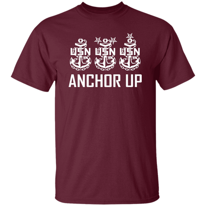 Anchor Up White Design  5.3 oz. T-Shirt