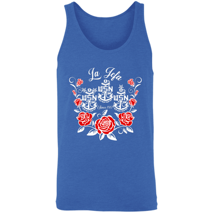 La Jefa Rose White Unisex Tank