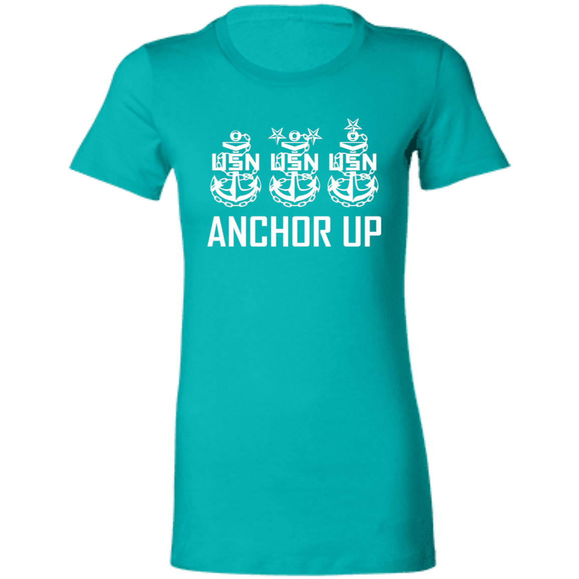 Anchor Up White Design  Ladies' Favorite T-Shirt