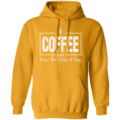 A Coffee a Day White Design Pullover Hoodie