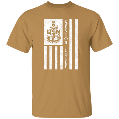 Senior Chief Flag White  5.3 oz. T-Shirt