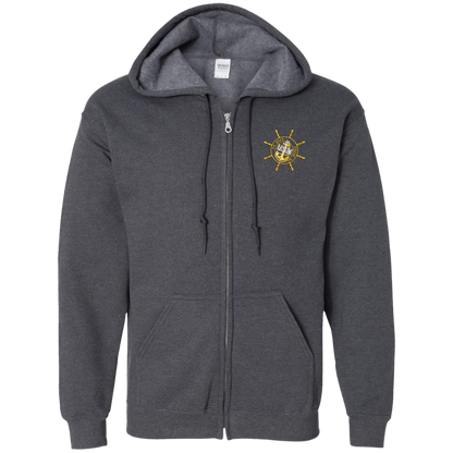 Nautical El Jefe Zip Up Hooded Sweatshirt