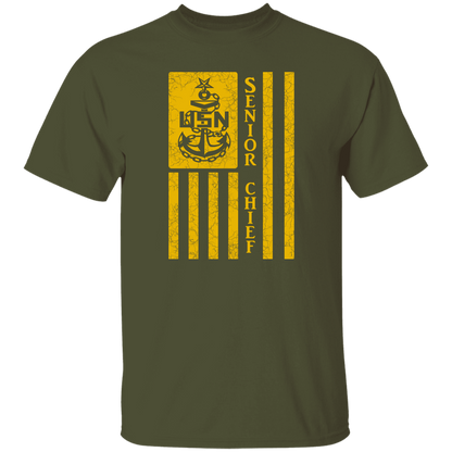 Senior Chief Flag Gold 5.3 oz. T-Shirt