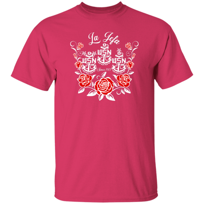 La Jefa Rose White 5.3 oz. T-Shirt