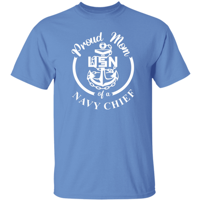 Proud Mom White Design  5.3 oz. T-Shirt
