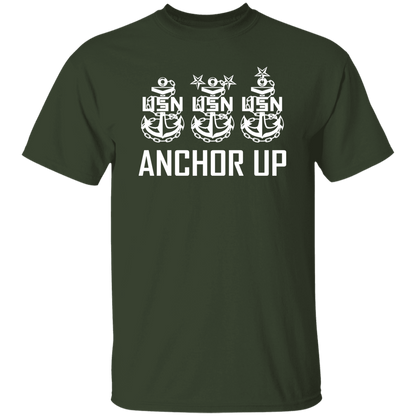 Anchor Up White Design  5.3 oz. T-Shirt