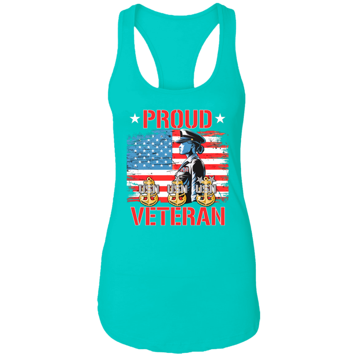 Proud Veteran Ladies Racerback Tank