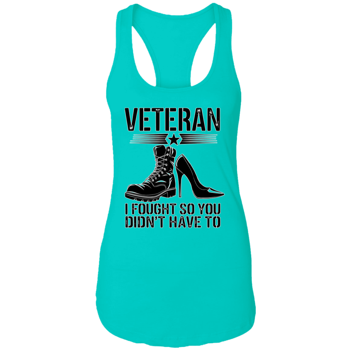 Veteran I Fought Ladies Racerback Tank