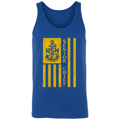 Senior Chief Flag Gold Unisex Tank