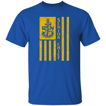 Senior Chief Flag Gold 5.3 oz. T-Shirt