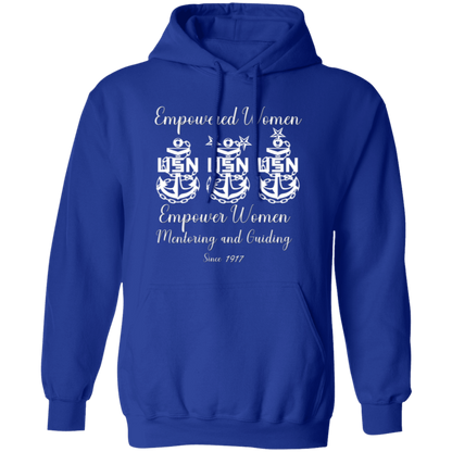Empowered Women White Design Pullover Hoodie