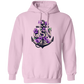 Purple Flower Anchor Pullover Hoodie