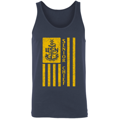 Senior Chief Flag Gold Unisex Tank