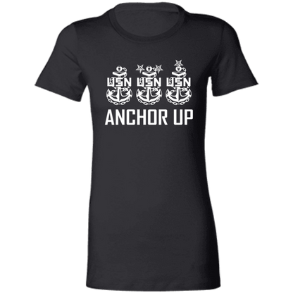 Anchor Up White Design  Ladies' Favorite T-Shirt