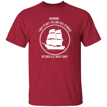 Retired Sea Stories White  5.3 oz. T-Shirt