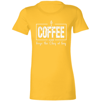 A Coffee a Day White Design Ladies' Favorite T-Shirt