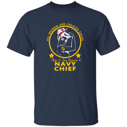 Navy Girl Chief Gold 5.3 oz. T-Shirt