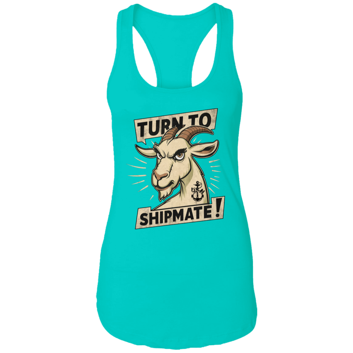 Turn To Shipmate Ladies Racerback Tank