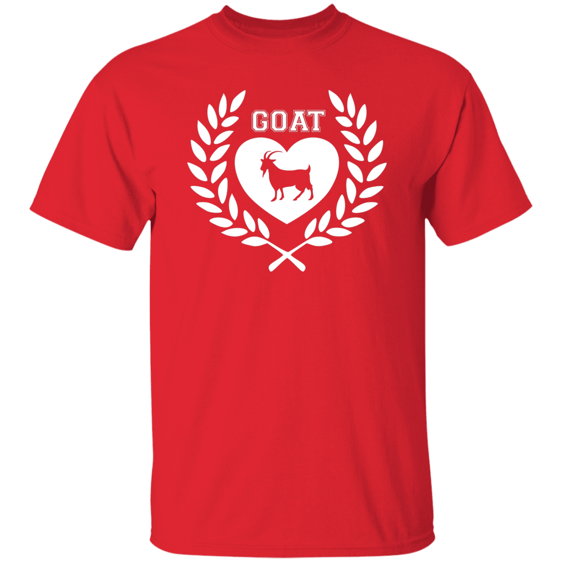 Goat Wreath White 5.3 oz. T-Shirt