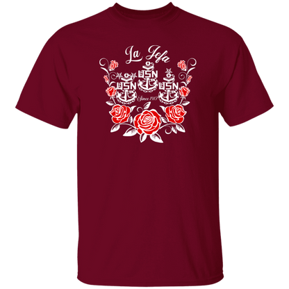 La Jefa Rose White 5.3 oz. T-Shirt