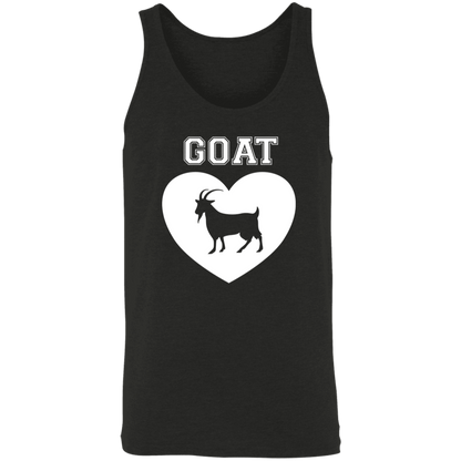 Goat Heart White Unisex Tank