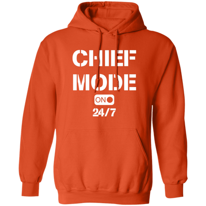 Chief Mode White Pullover Hoodie