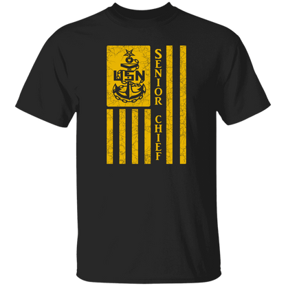 Senior Chief Flag Gold 5.3 oz. T-Shirt