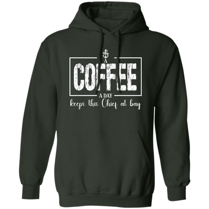 A Coffee a Day White Design Pullover Hoodie