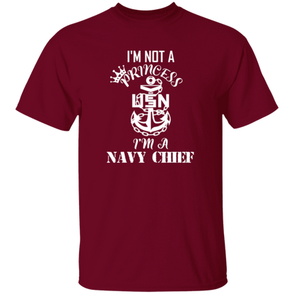 I'm not a Princess White Design 5.3 oz. T-Shirt